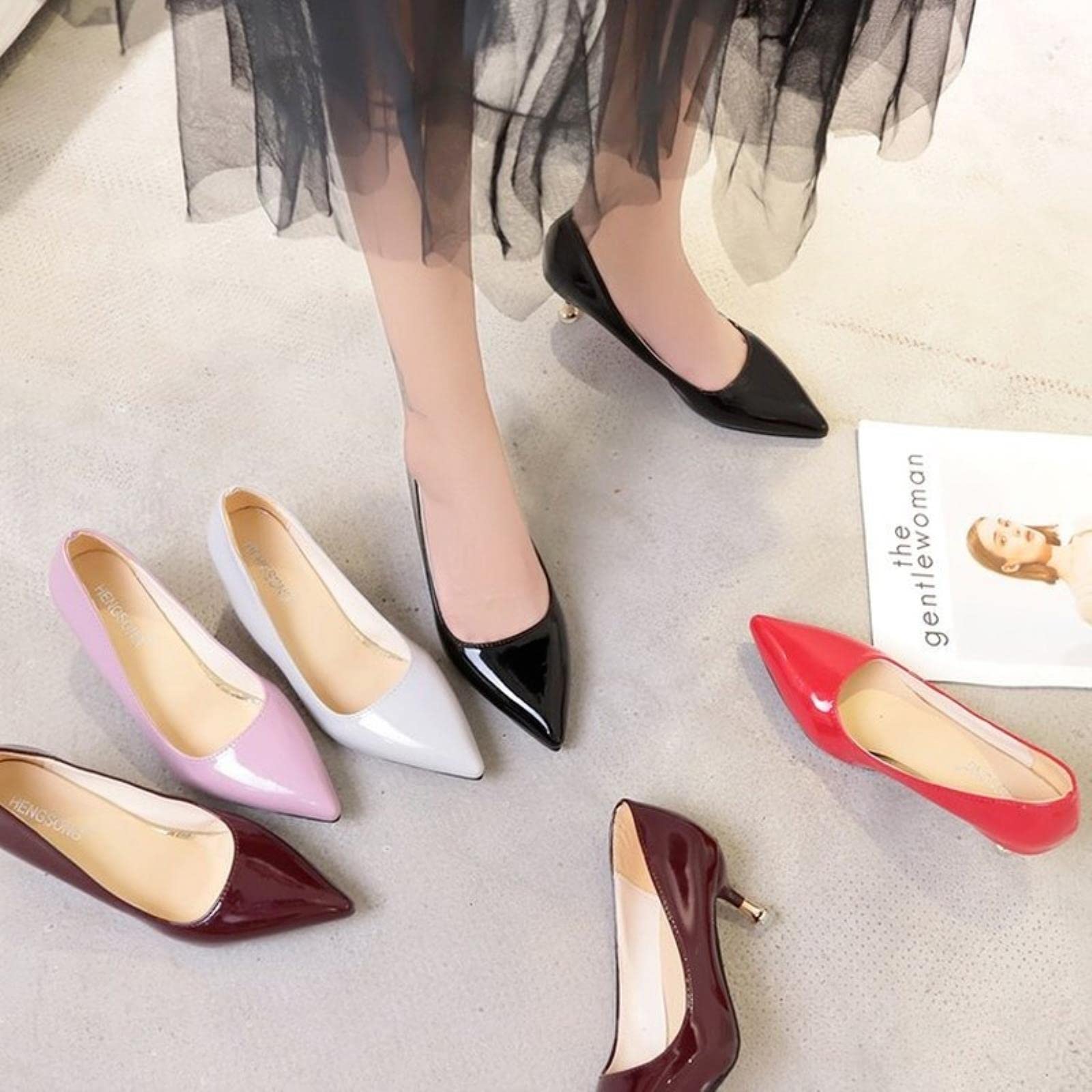 【✩】エレガントでシンプルな女性用ハイヒール Amazon | SofLuxe 女性用ハイヒール、エレガントな花柄装飾